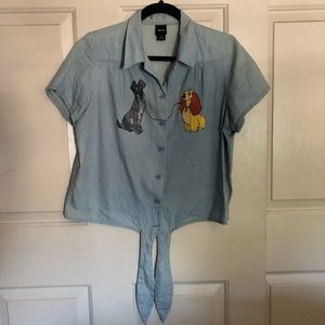 Lady and the Tramp button up